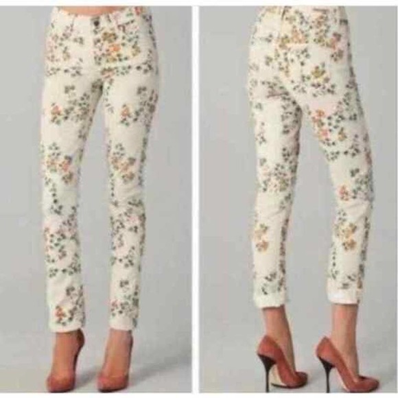 Citizens of Humanity Denim - Citizens of Humanity Mandy High Waist Slim Roll Up Floral Jeans